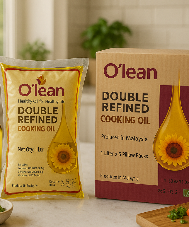 O'lean Cooking Oil – 1 Carton (5 x 1L Pouches)