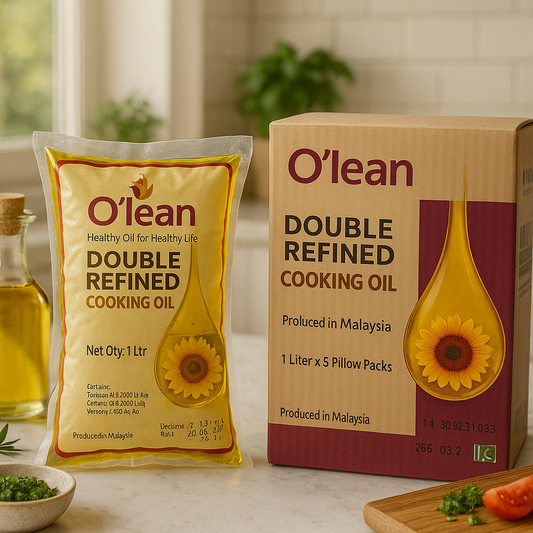 O'lean Cooking Oil – 1 Carton (5 x 1L Pouches)